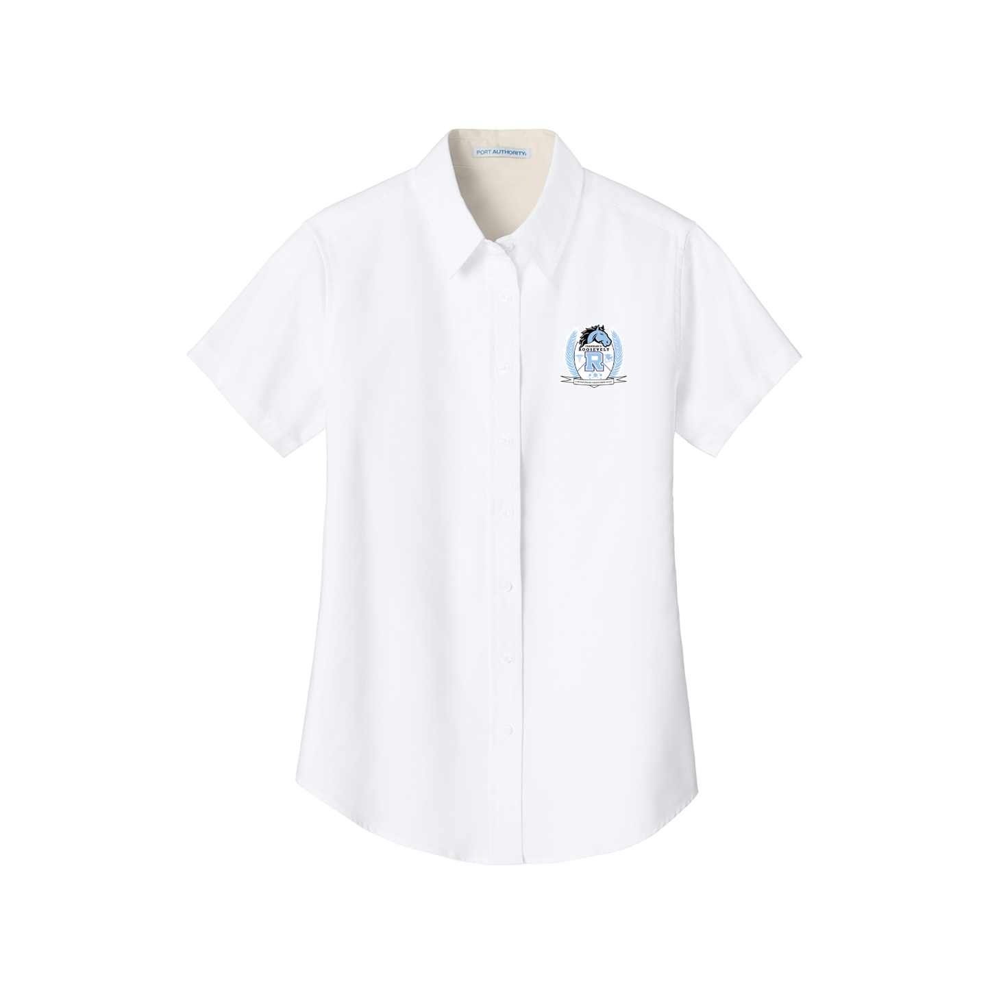 Ladies Short Sleeve Easy Care Oxfrod-RHT