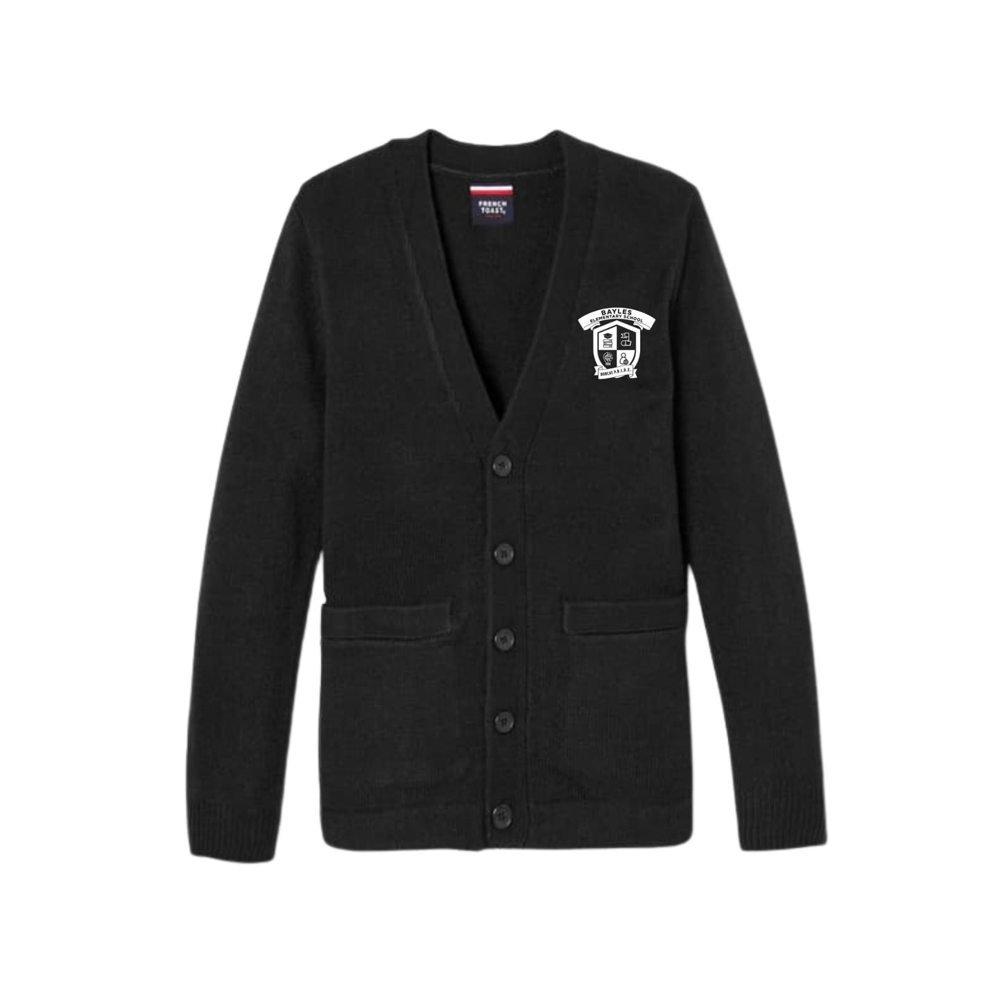 Boys V-Neck Cardigan Sweater Navy-BES