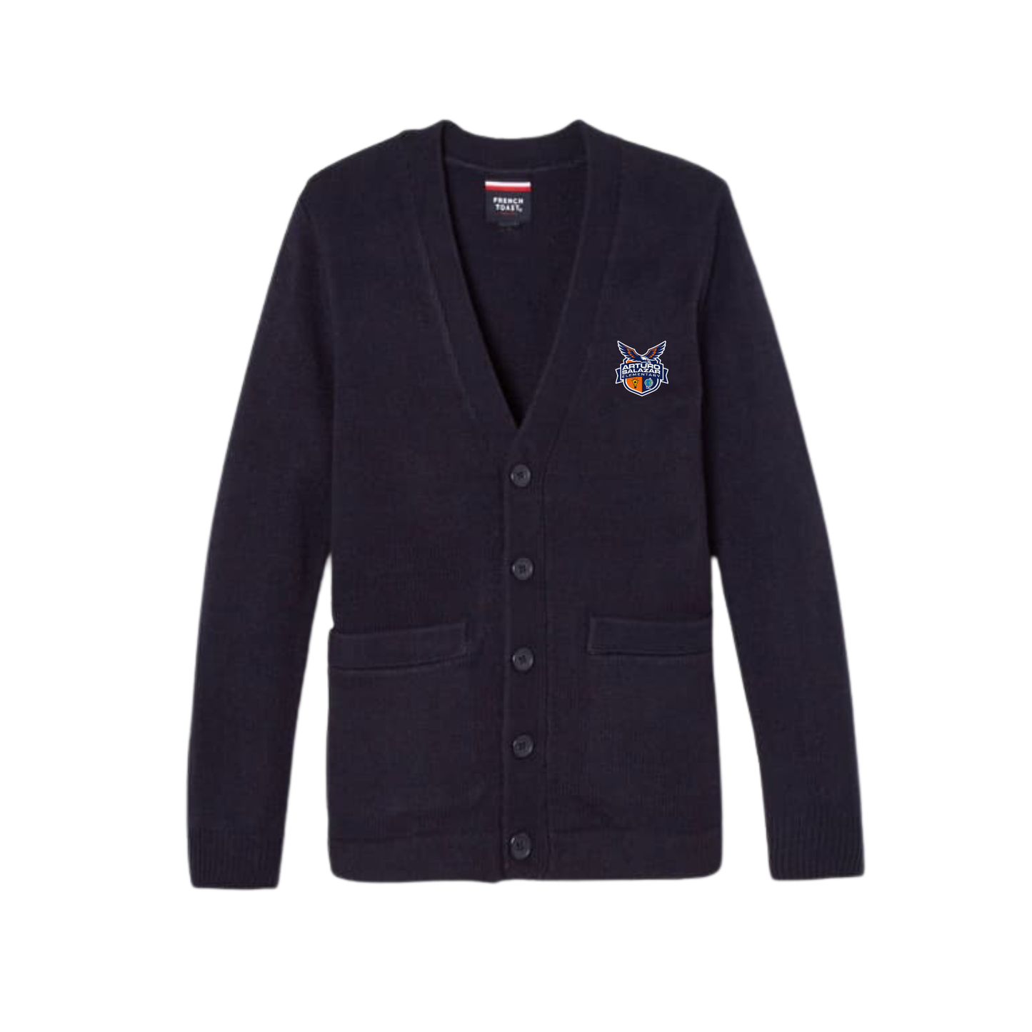 Boys V-Neck Cardigan Sweater Navy-ASE