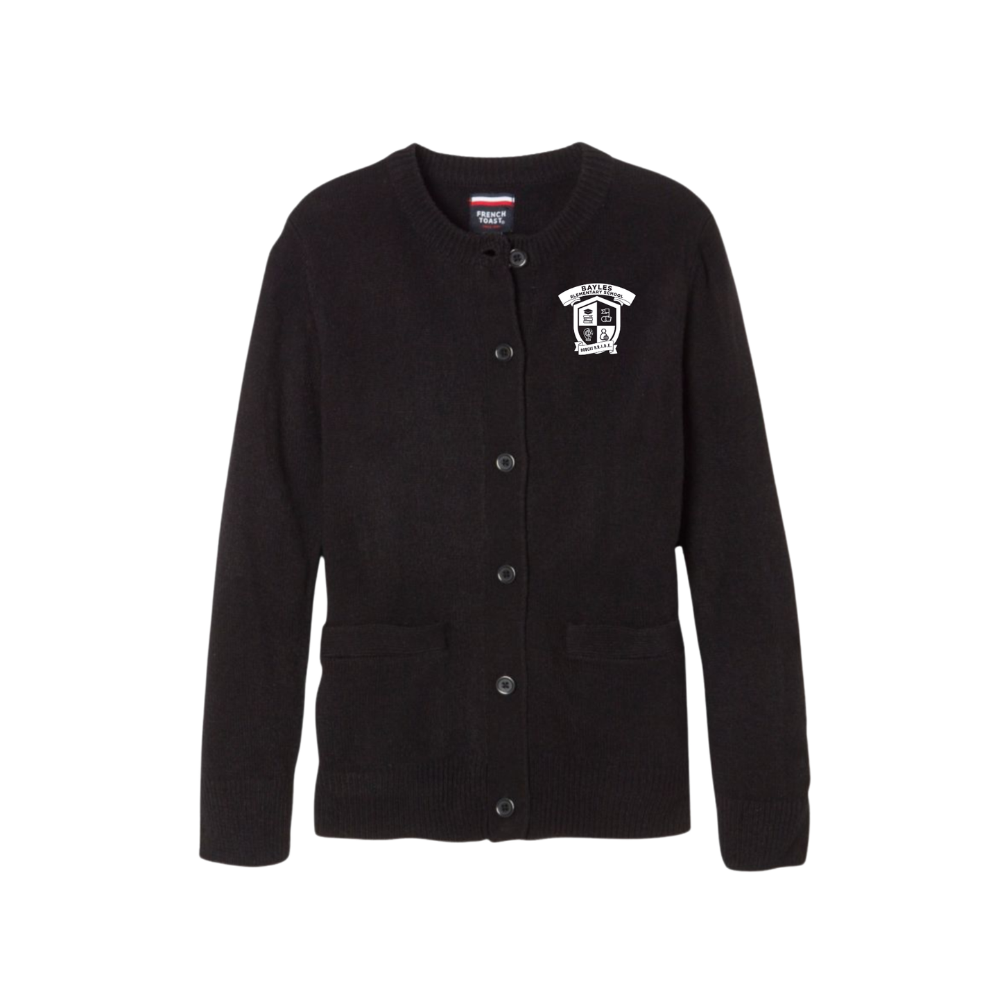 Girls Long Sleeve Crewneck Cardigan-BES