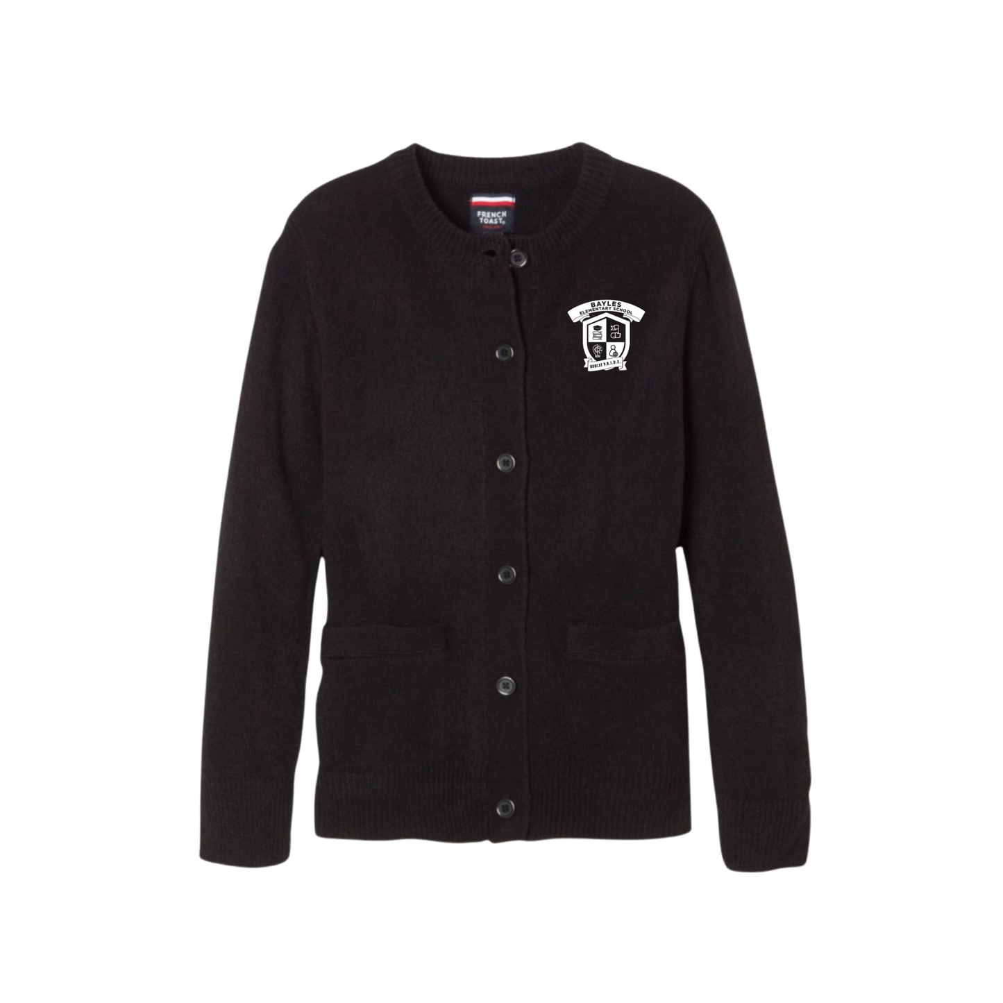 Girls Long Sleeve Crewneck Cardigan-BES
