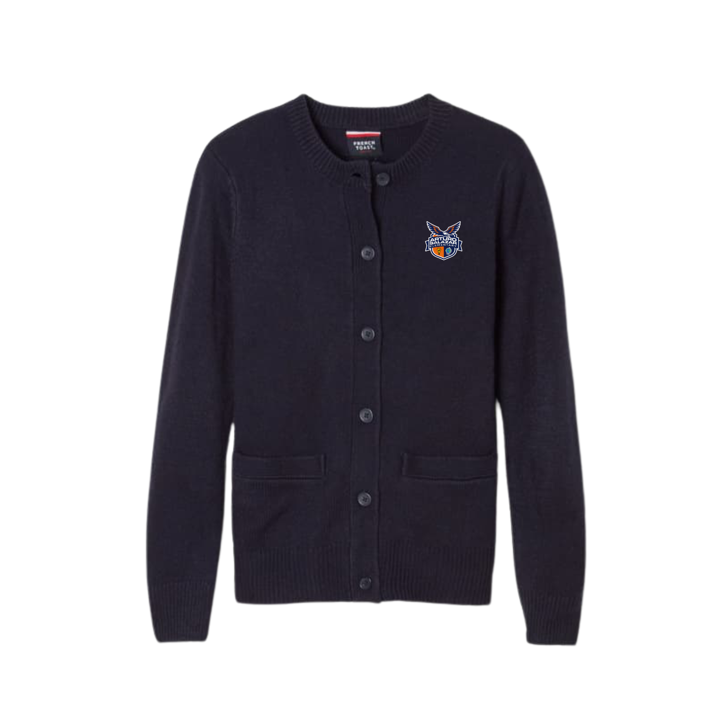 Girls Long Sleeve Crewneck Cardigan-ASE