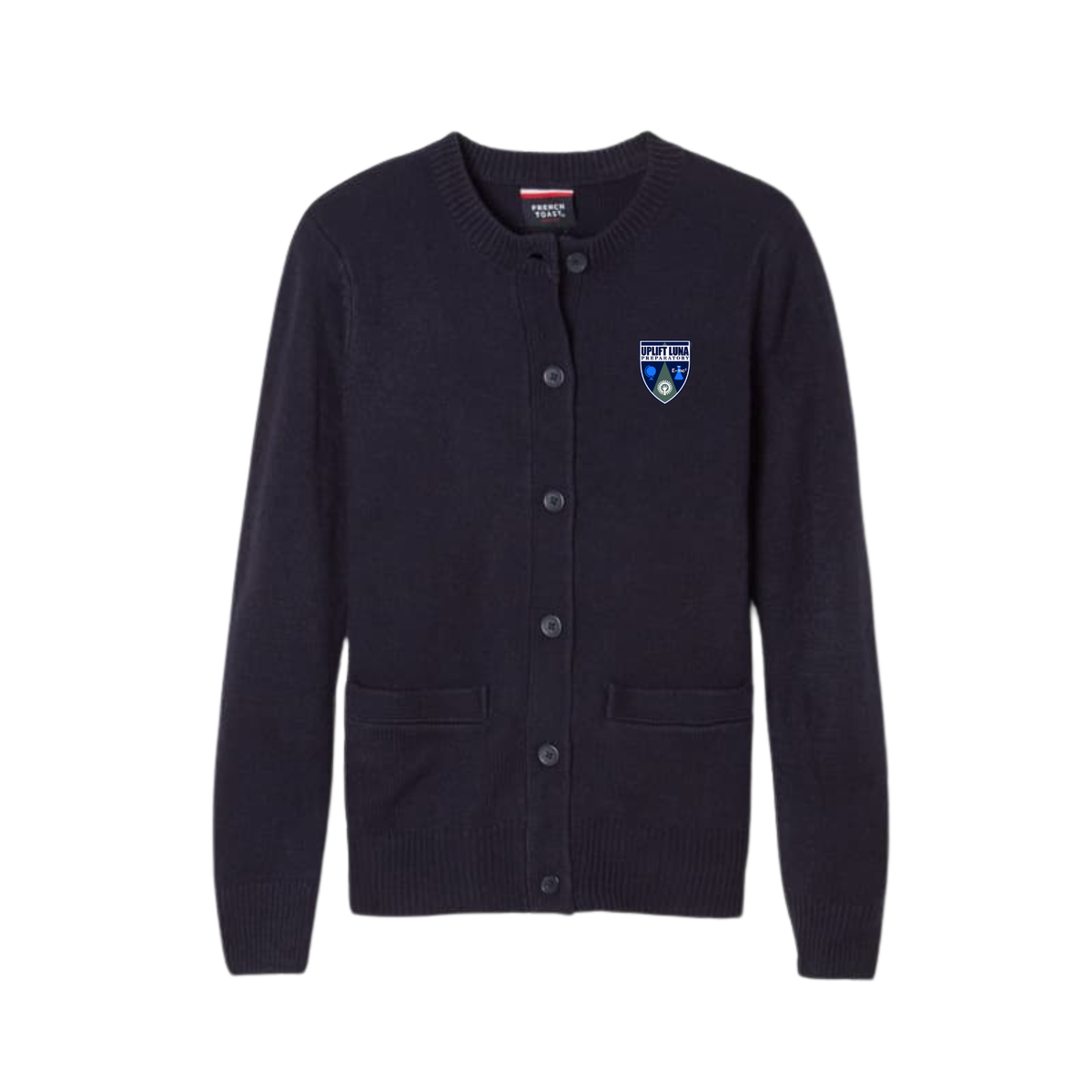 Girls Long Sleeve Crewneck Cardigan-UPL