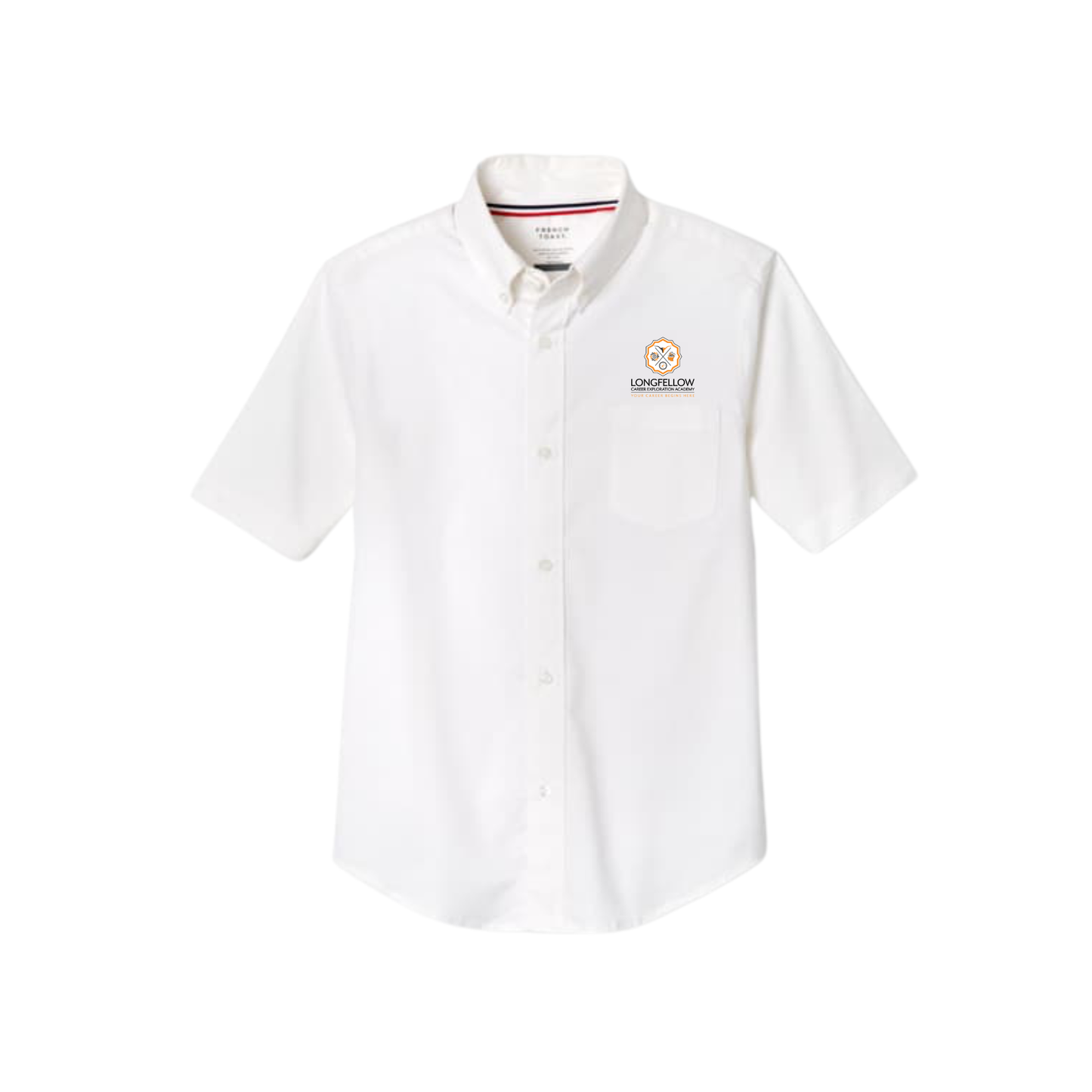 Boys Short Sleeve Oxford White-HWL