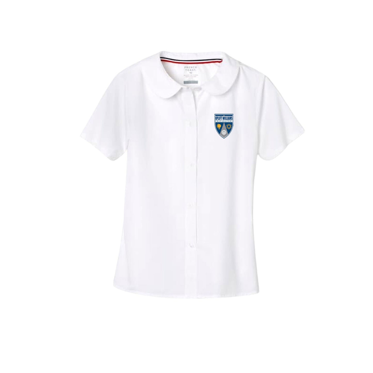 Girls Short Sleeve Modern Peter Pan Collar Blouse Uplift Williams