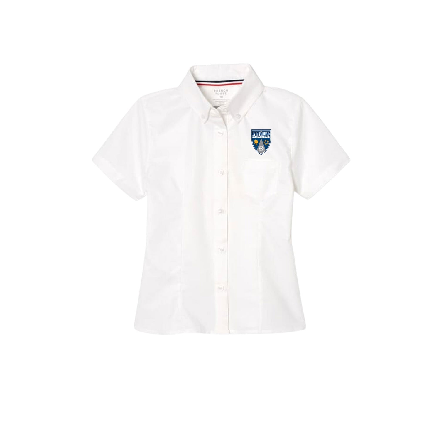 Girls White Short Sleeve Oxford White Uplift Williams