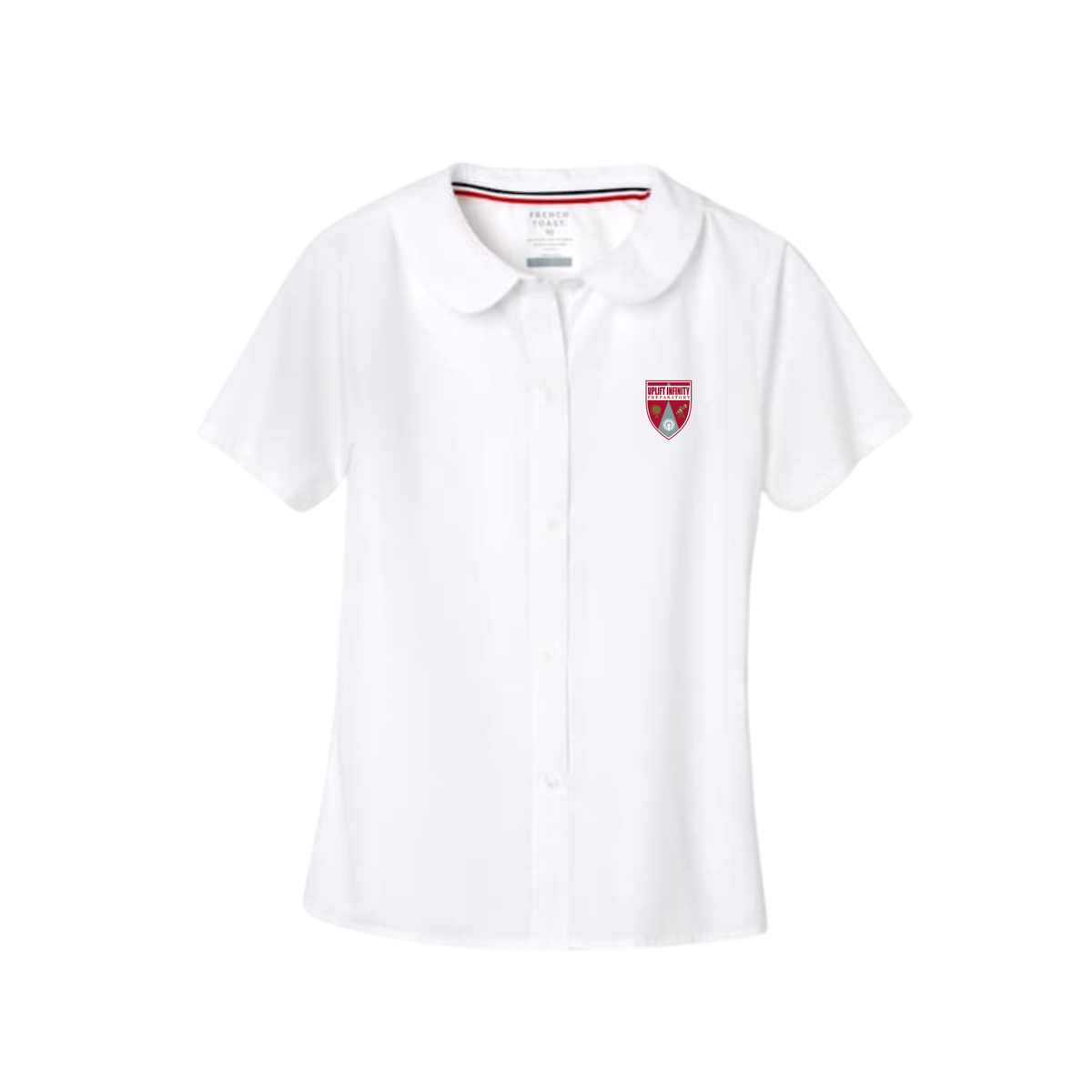 Girls Short Sleeve Peter Pan Collar Blouse-UPI