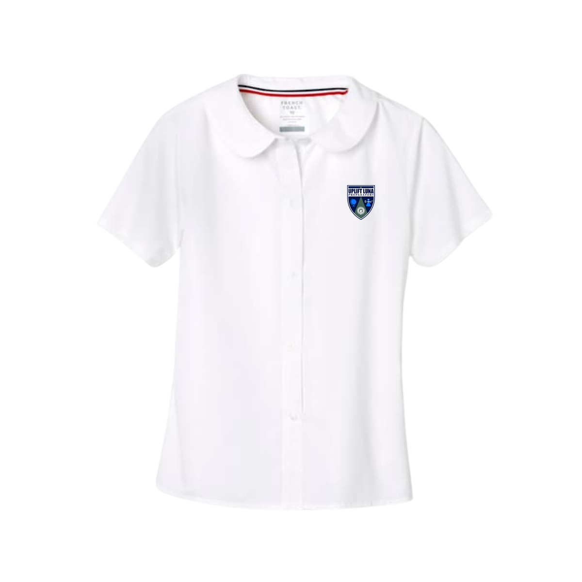 Girls Short Sleeve Peter Pan Collar Blouse-UPL