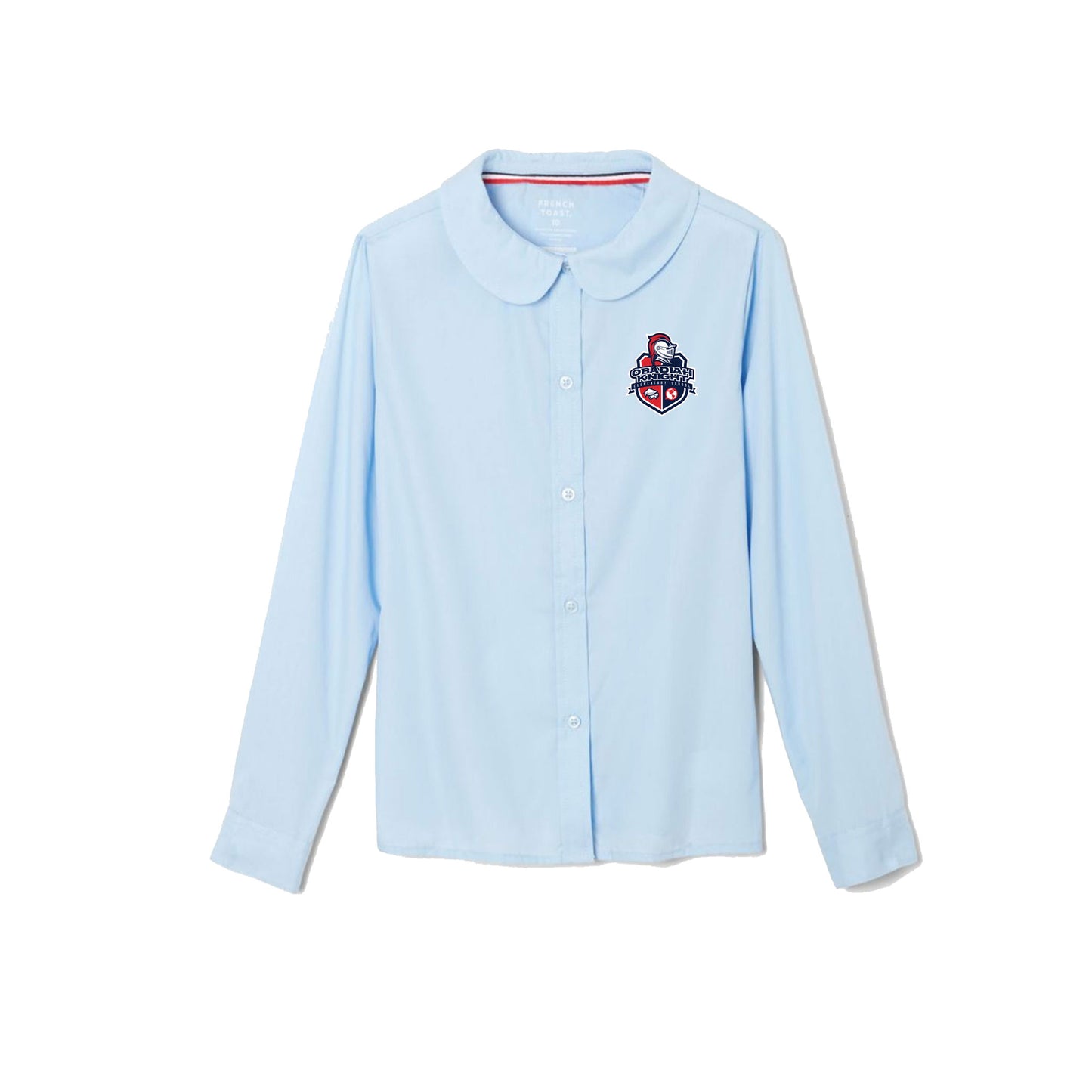 Girls Long Sleeve Modern Peter Pan Collar Blouse-OKE