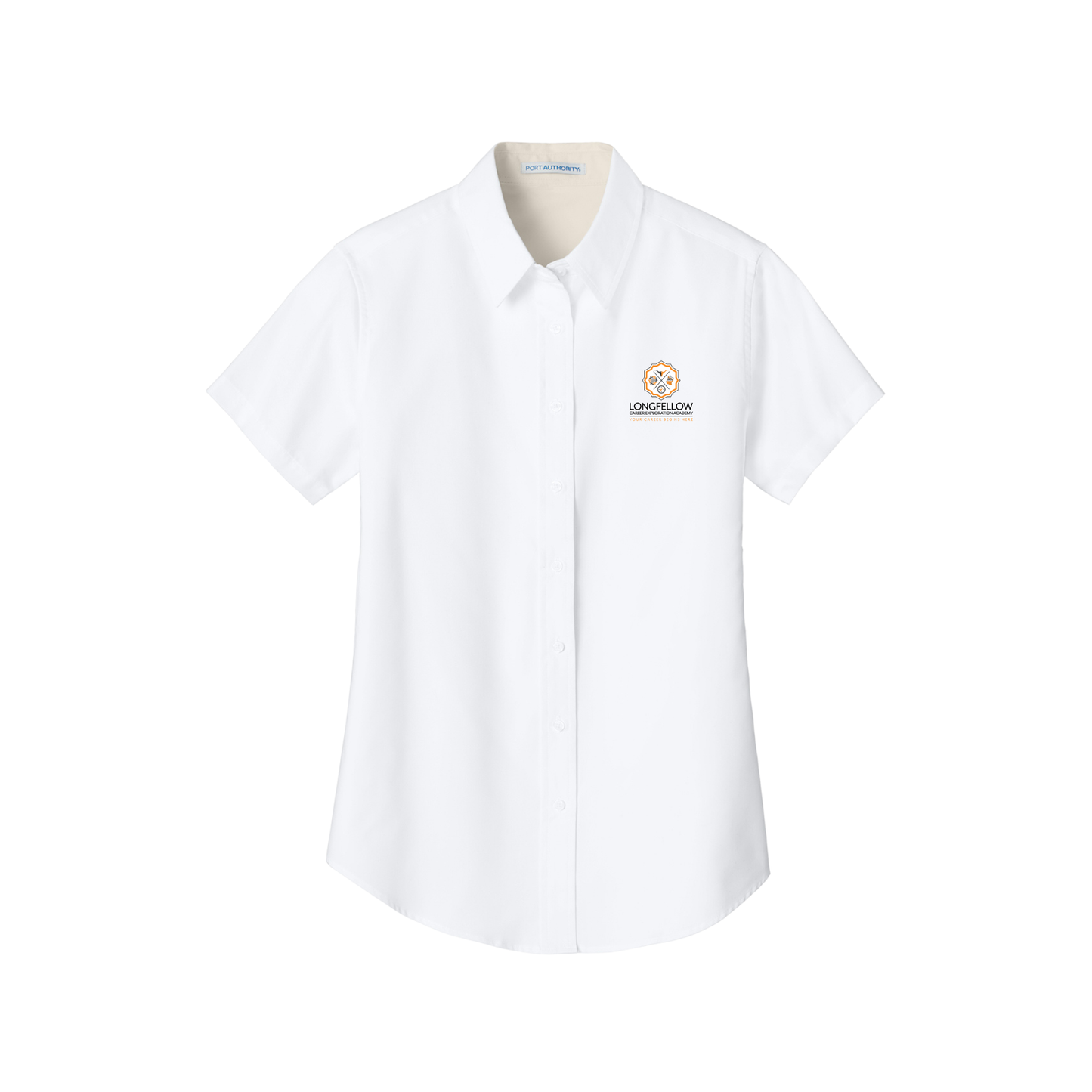 Ladies Short Sleeve Easy Care Oxfrod-HWL
