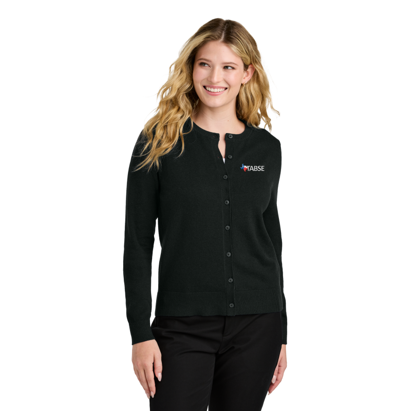 TABSE Port Authority® Women’s Easy Care Crewneck Cardigan Sweater