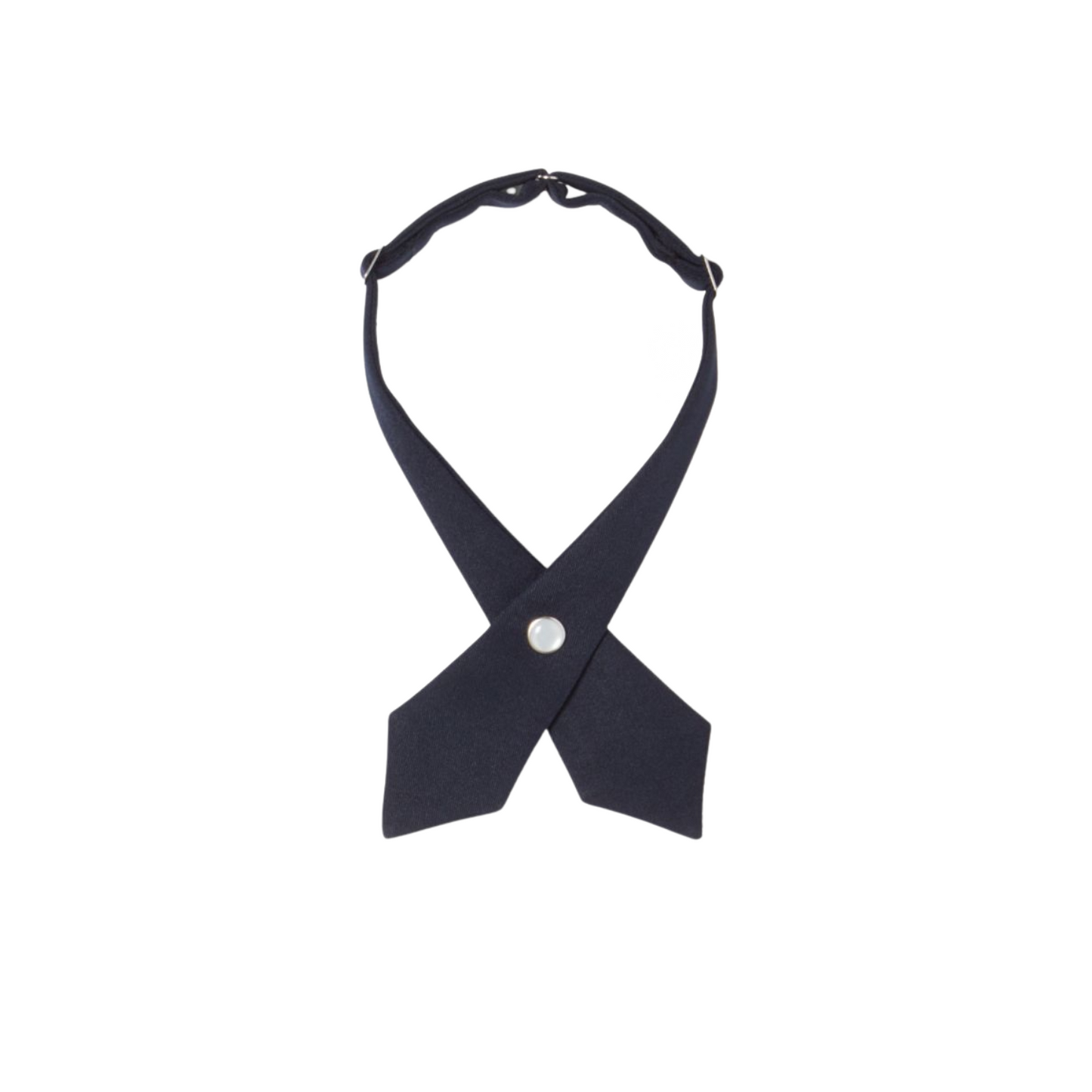 Girls Solid Cross Tie-Navy