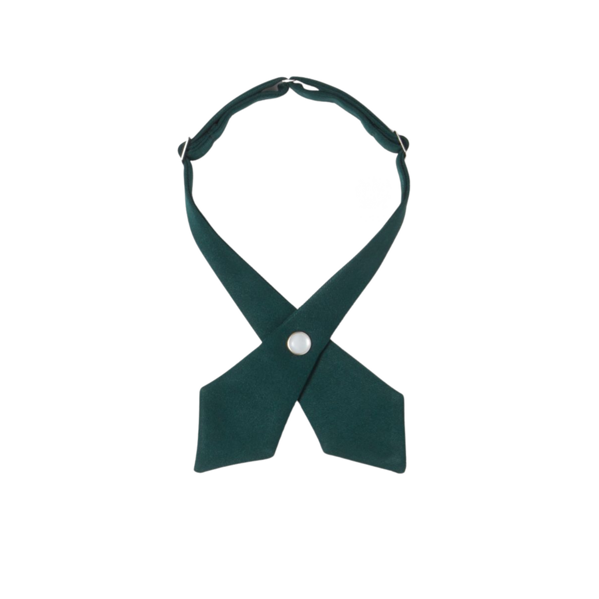 Girls Solid Cross Tie-Hunter Green