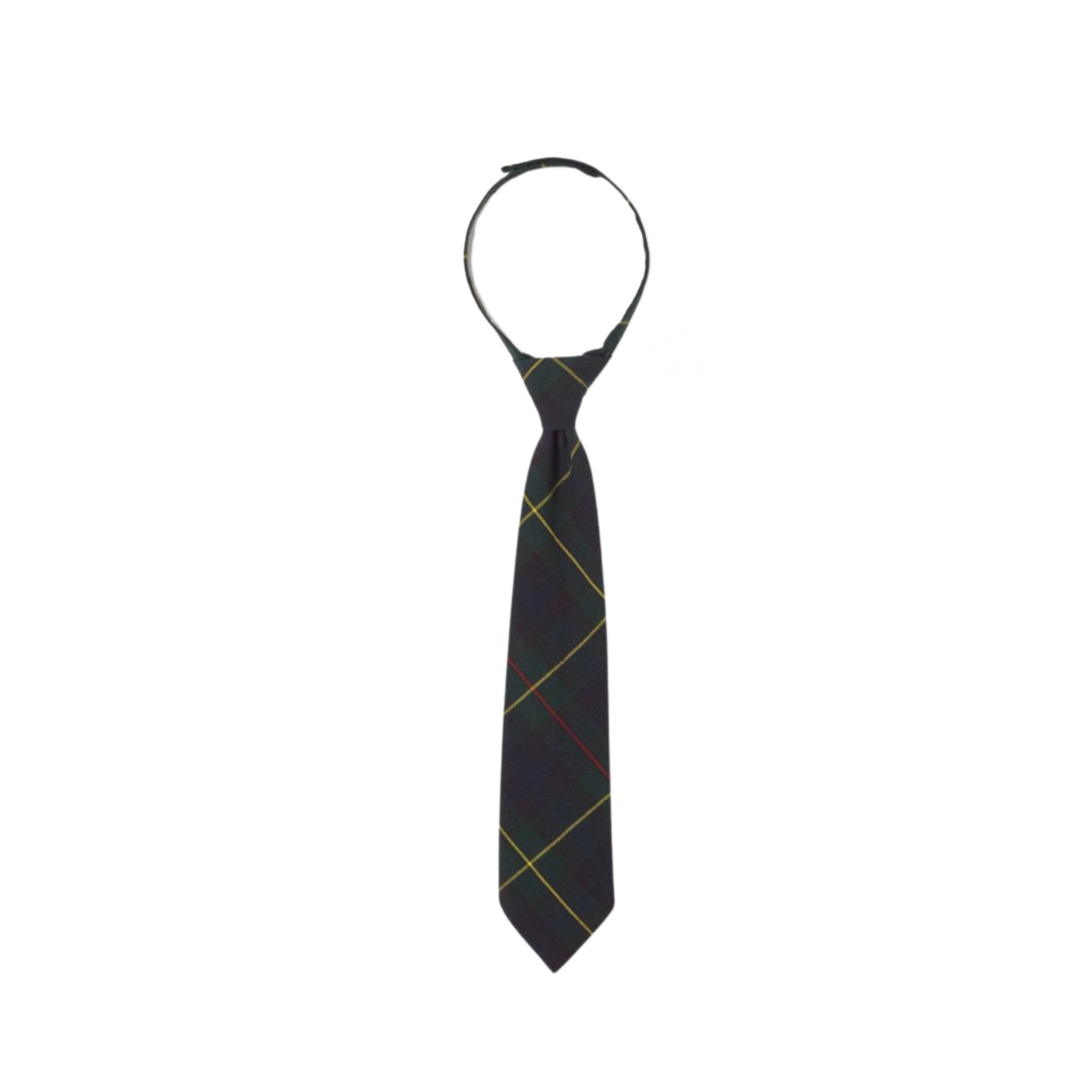 Boys Plaid Velcro Tie