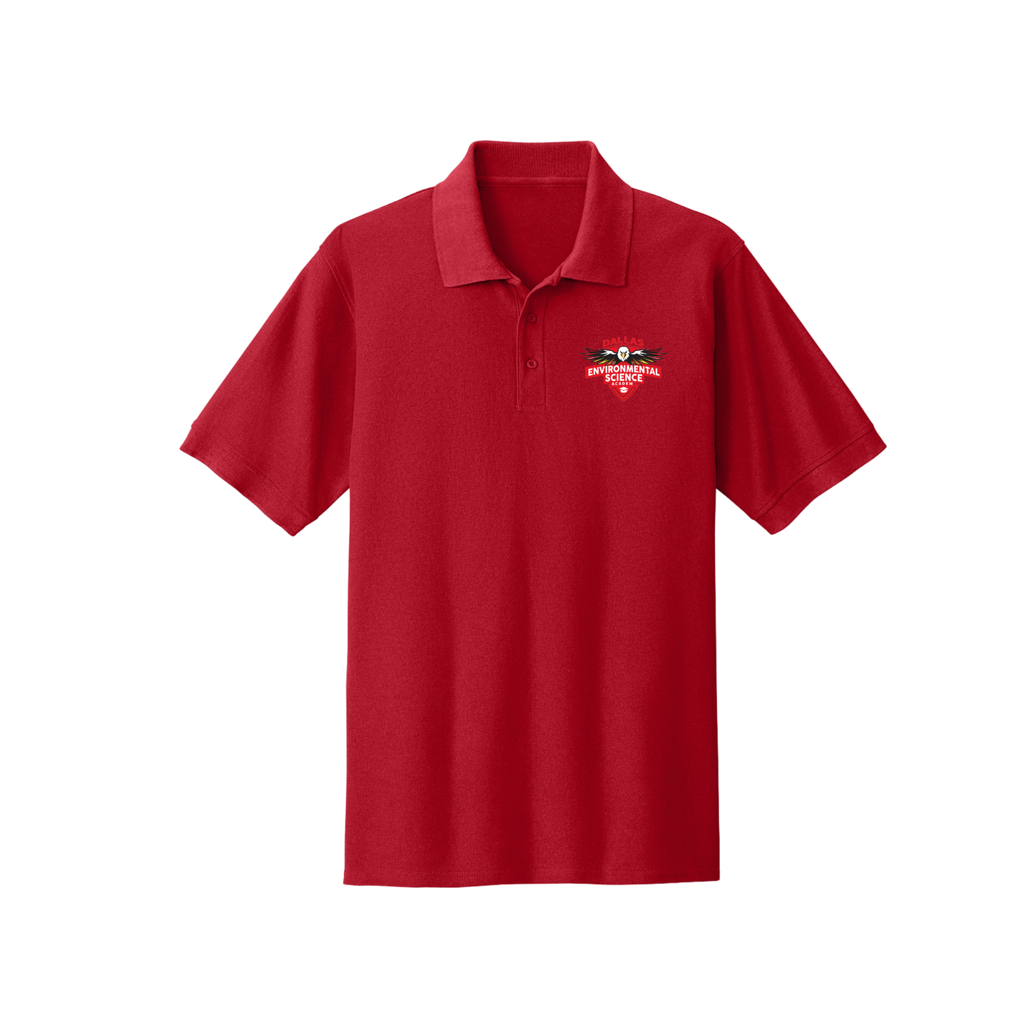 Mens Short Sleeve Cotton Polo (8th Grade)-DES