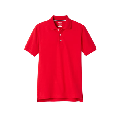 Boys Short Sleeve Cotton Polo-WHI