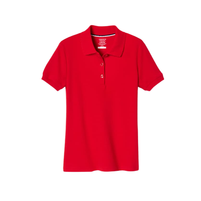 Girls Short Sleeve Cotton Polo-WHI