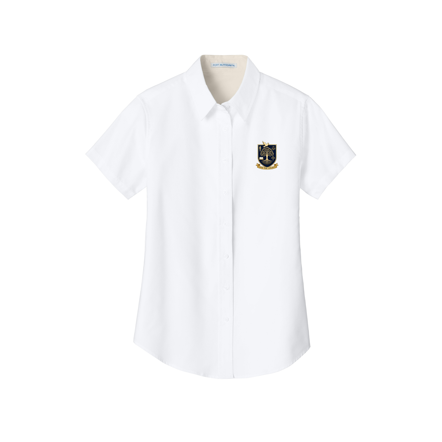 Ladies Short Sleeve Easy Care Oxfrod-SCA