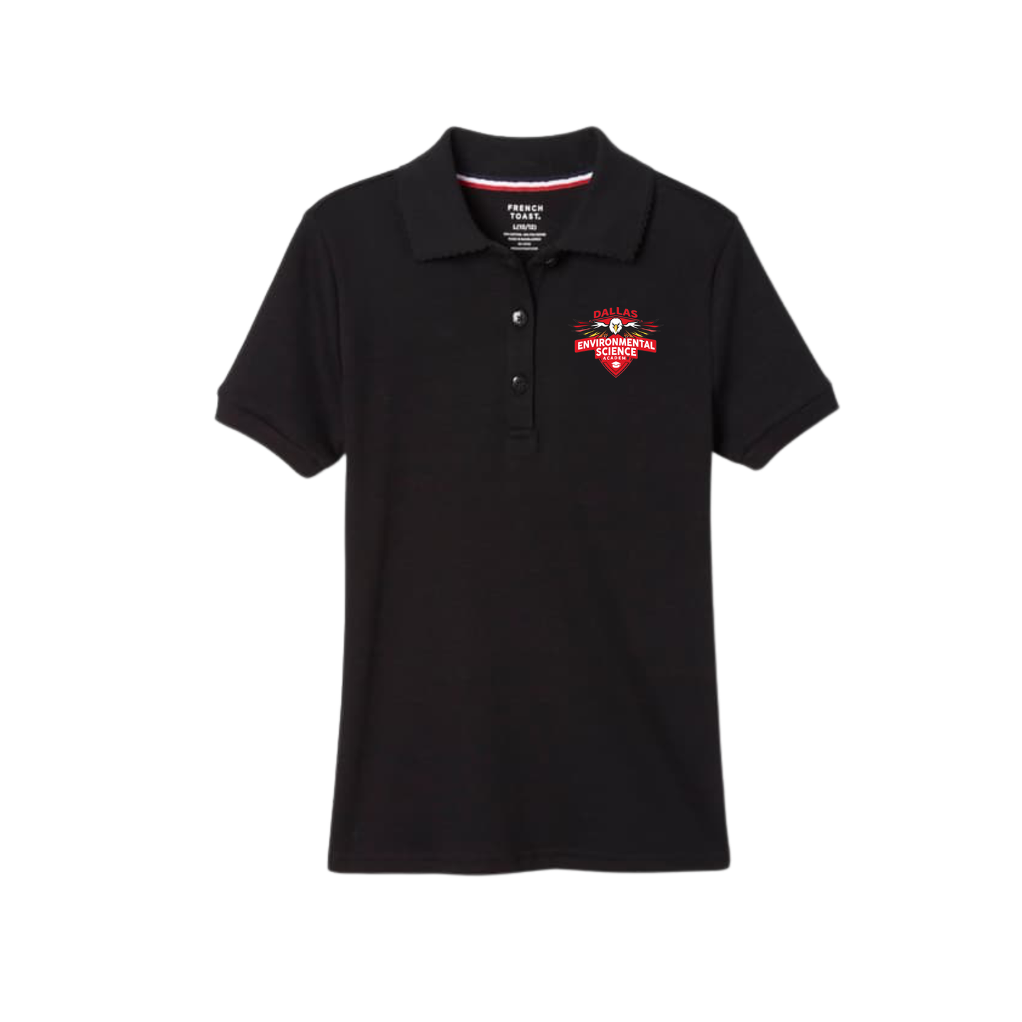 Girls Short Sleeve Cotton Polo 7th Grade-DES