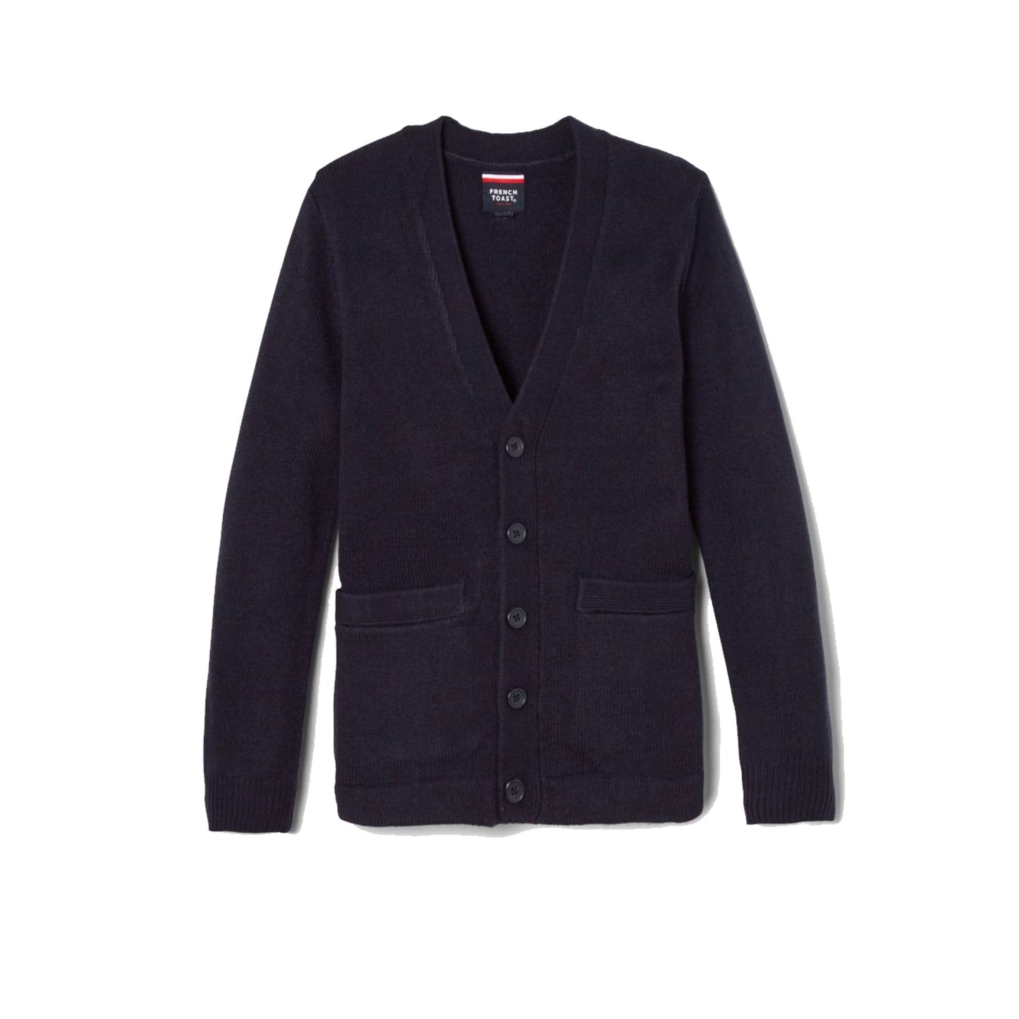 Boys V-Neck Cardigan Sweater Navy-OKE