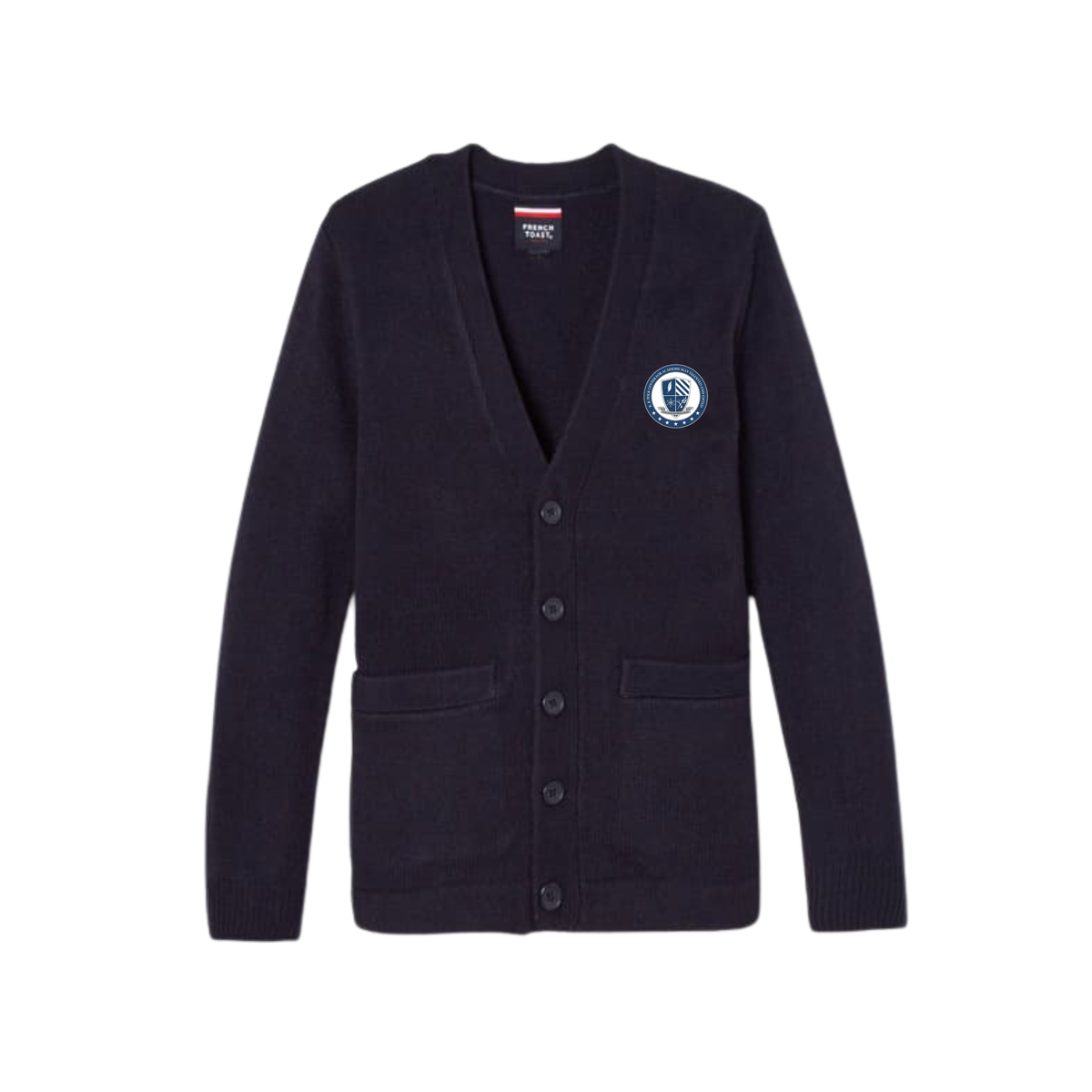 Boys V-Neck Cardigan Sweater Navy-KBP