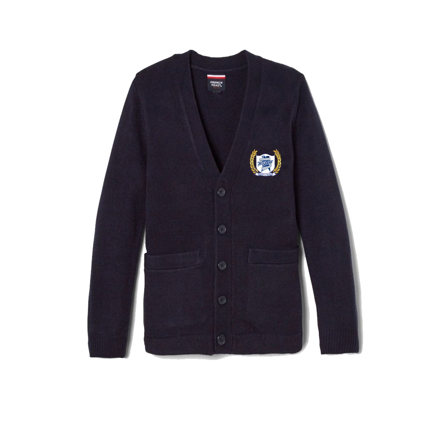 Boys V-Neck Cardigan Sweater Navy-DGB