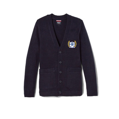 Boys V-Neck Cardigan Sweater Navy-DGB