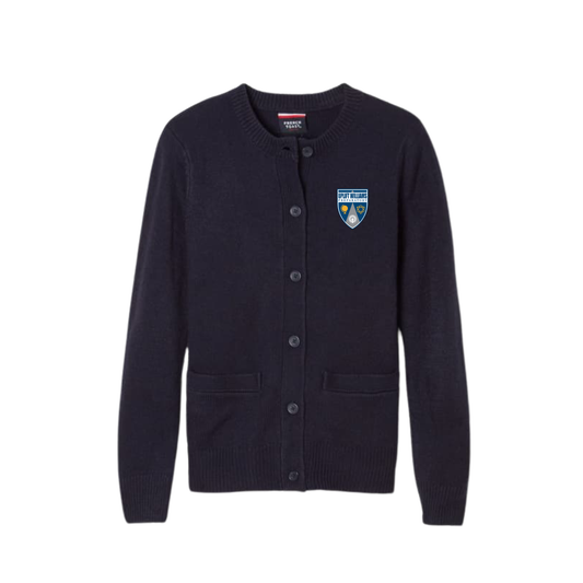 Girls Long Sleeve Crewneck Cardigan-UPW