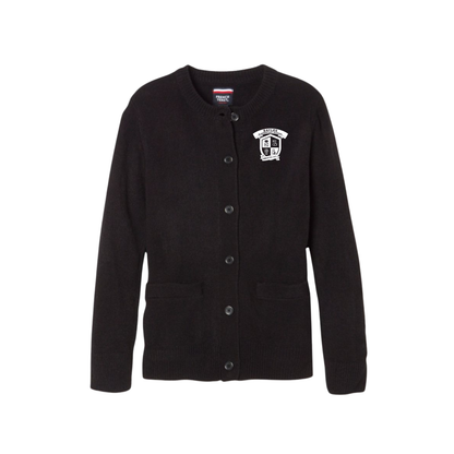 Girls Long Sleeve Crewneck Cardigan-BES