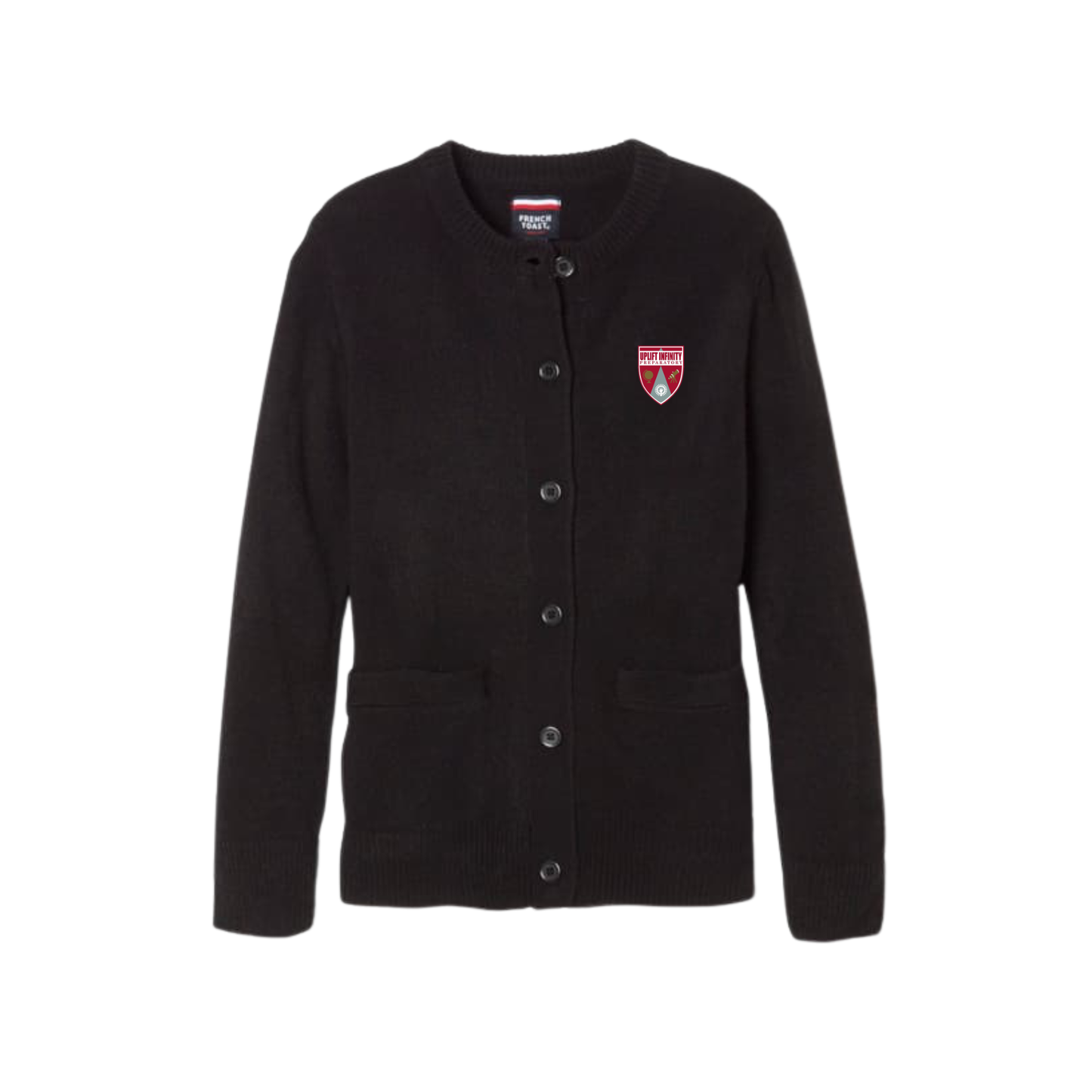 Girls Long Sleeve Crewneck Cardigan-UPI