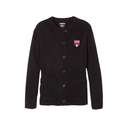 Girls Long Sleeve Crewneck Cardigan-UPI