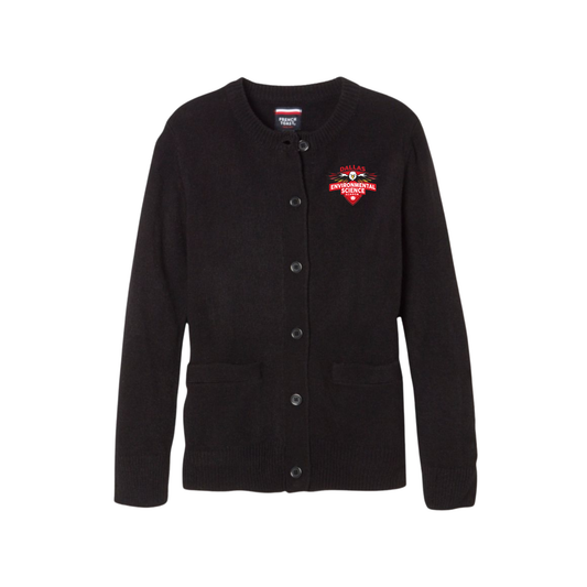 Girls Long Sleeve Crewneck Cardigan-DES