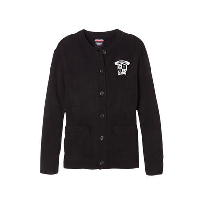 Girls Long Sleeve Crewneck Cardigan-BES