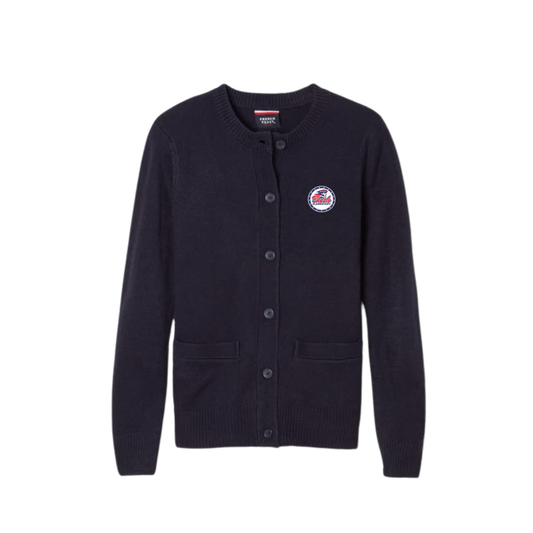 Girls Long Sleeve Crewneck Cardigan-GPE