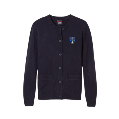 Girls Long Sleeve Crewneck Cardigan-UPL