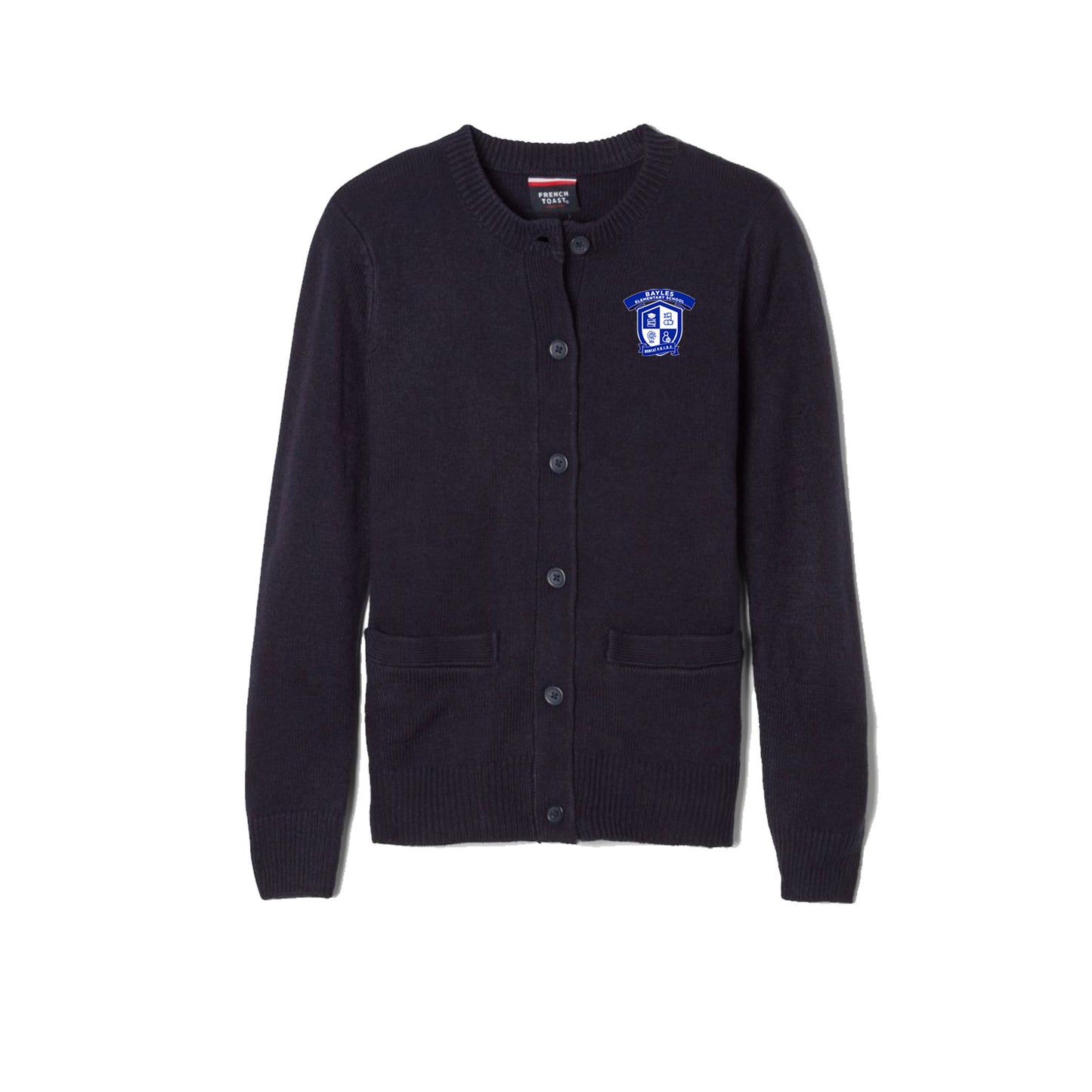Girls Long Sleeve Crewneck Cardigan-BES