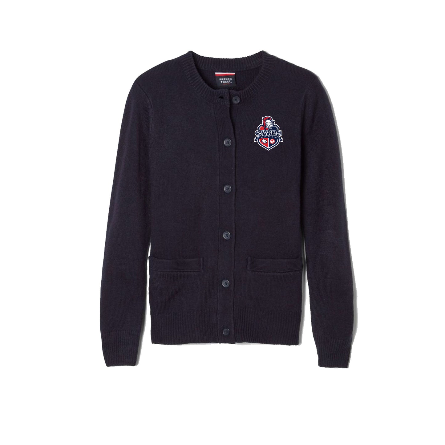 Girls Long Sleeve Anti-Pill Crewneck Cardigan-OKE