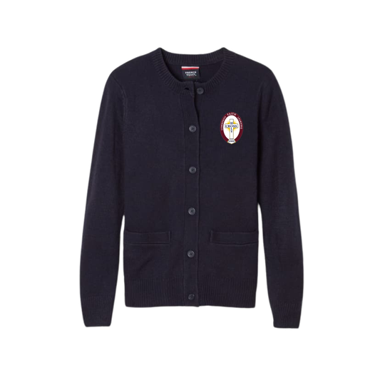 Girls Long Sleeve Crewneck Cardigan-HCS