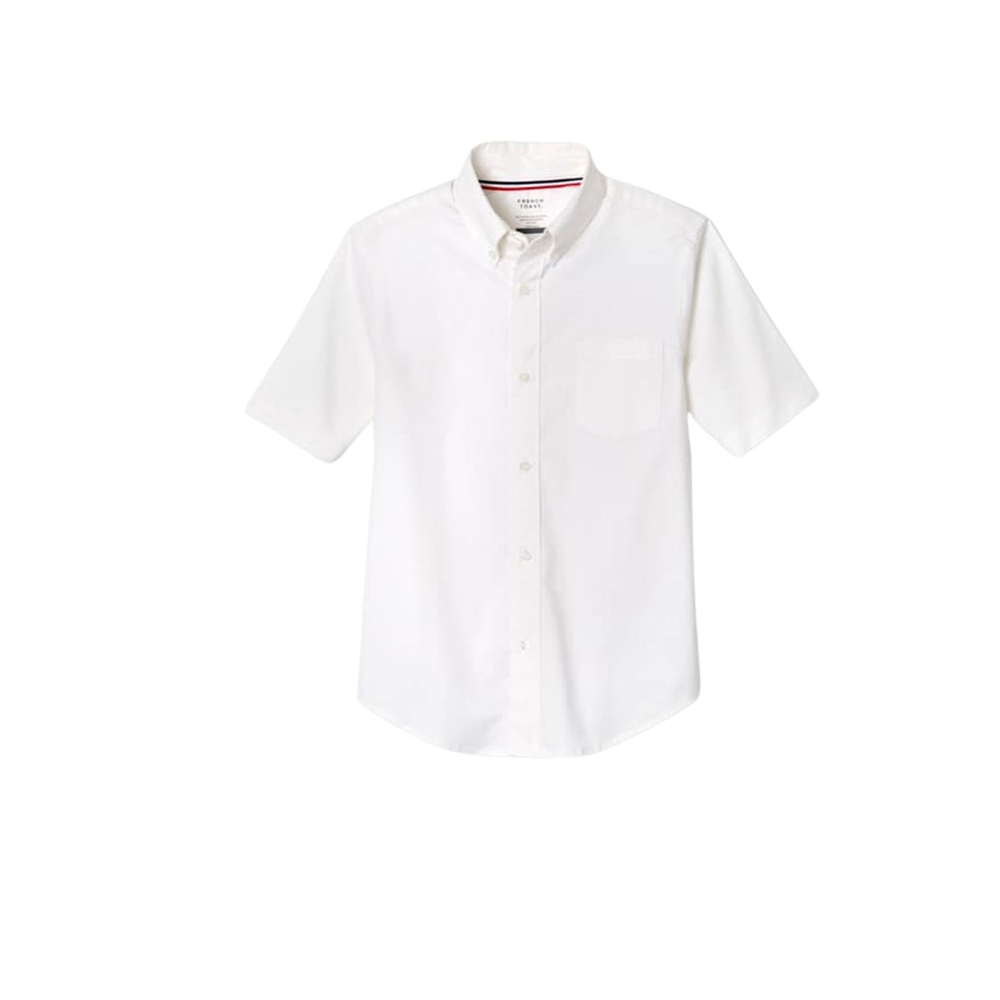 Boys White Short Sleeve Oxford White-BES