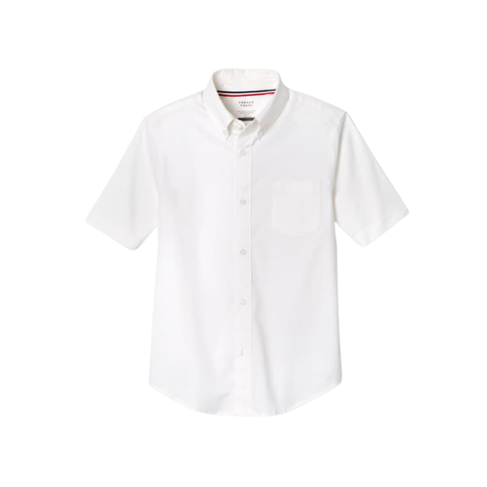 Boys Short Sleeve Oxford White-HWL