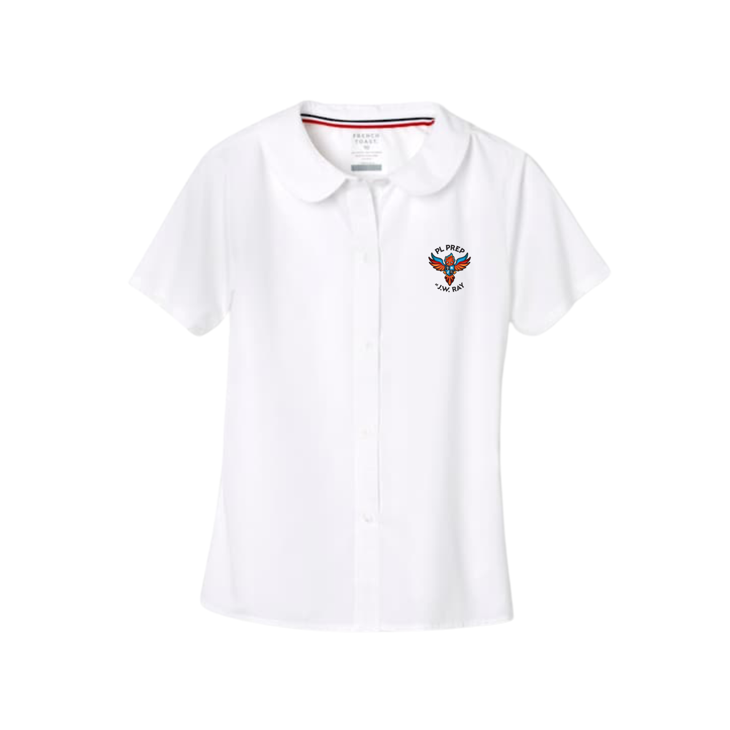 Girls Short Sleeve Peter Pan Collar Blouse-PLP
