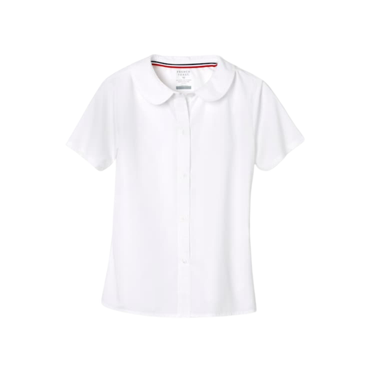 Girls Short Sleeve Peter Pan Collar Blouse-UPI