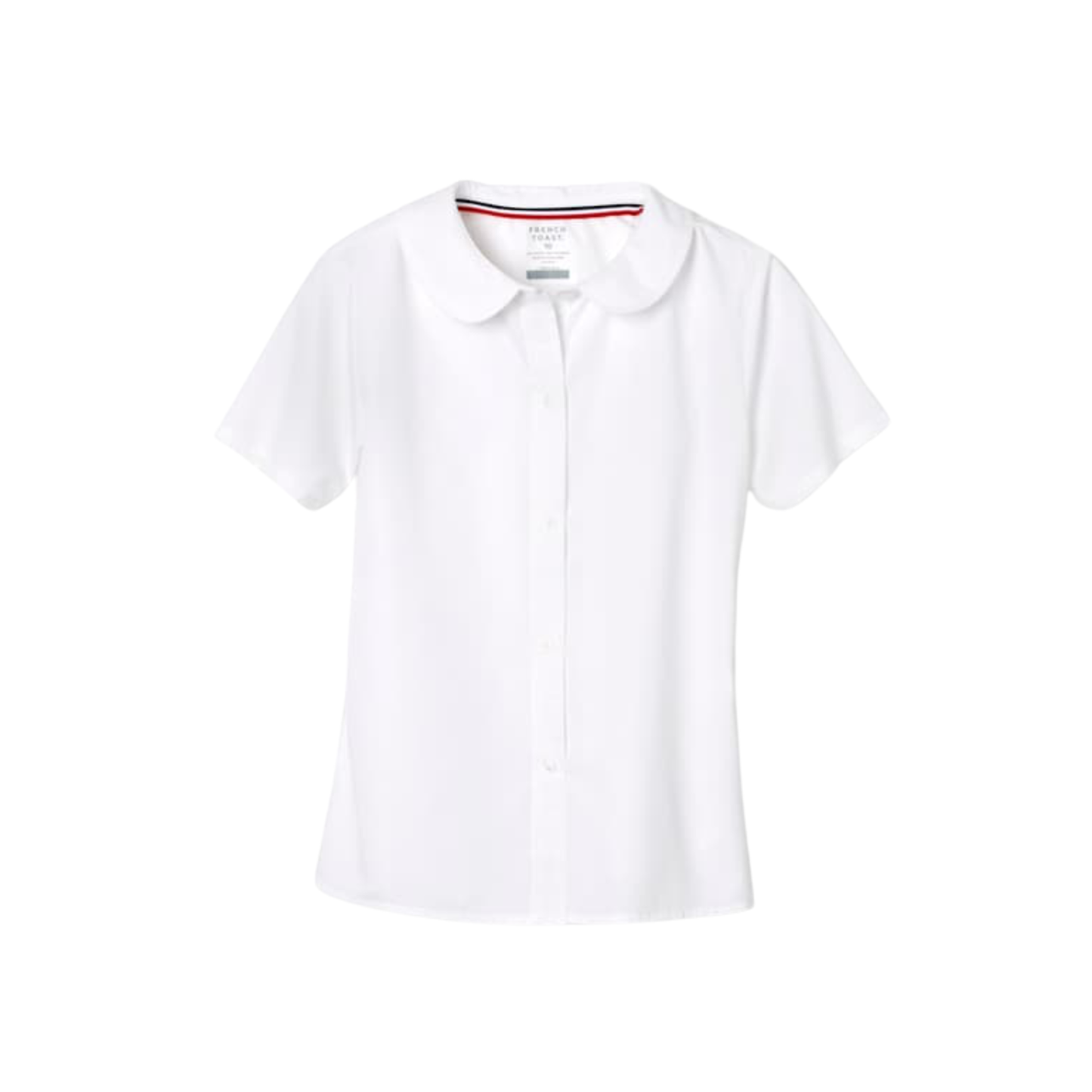 Girls Short Sleeve Peter Pan Collar Blouse-MAO