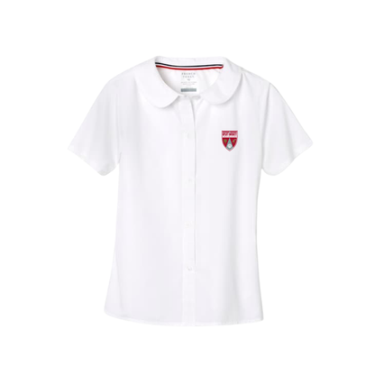 Girls Short Sleeve Peter Pan Collar Blouse-UPI