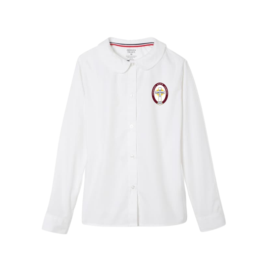 Girls Long Sleeve Peter Pan Collar Blouse-HCS