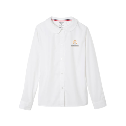 Girls Long Sleeve Peter Pan Collar Blouse-HWL