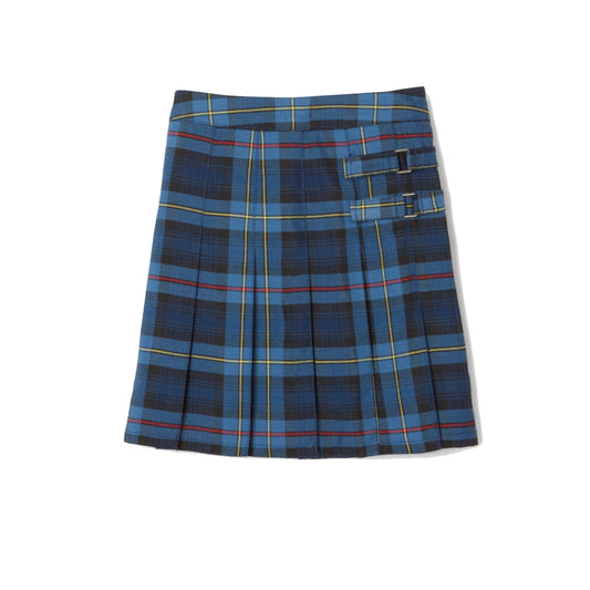 Girls Plaid 2-Tab Scooter-Blue Red