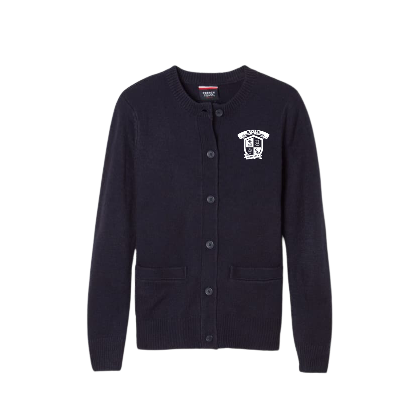 Girls Long Sleeve Crewneck Cardigan-BES