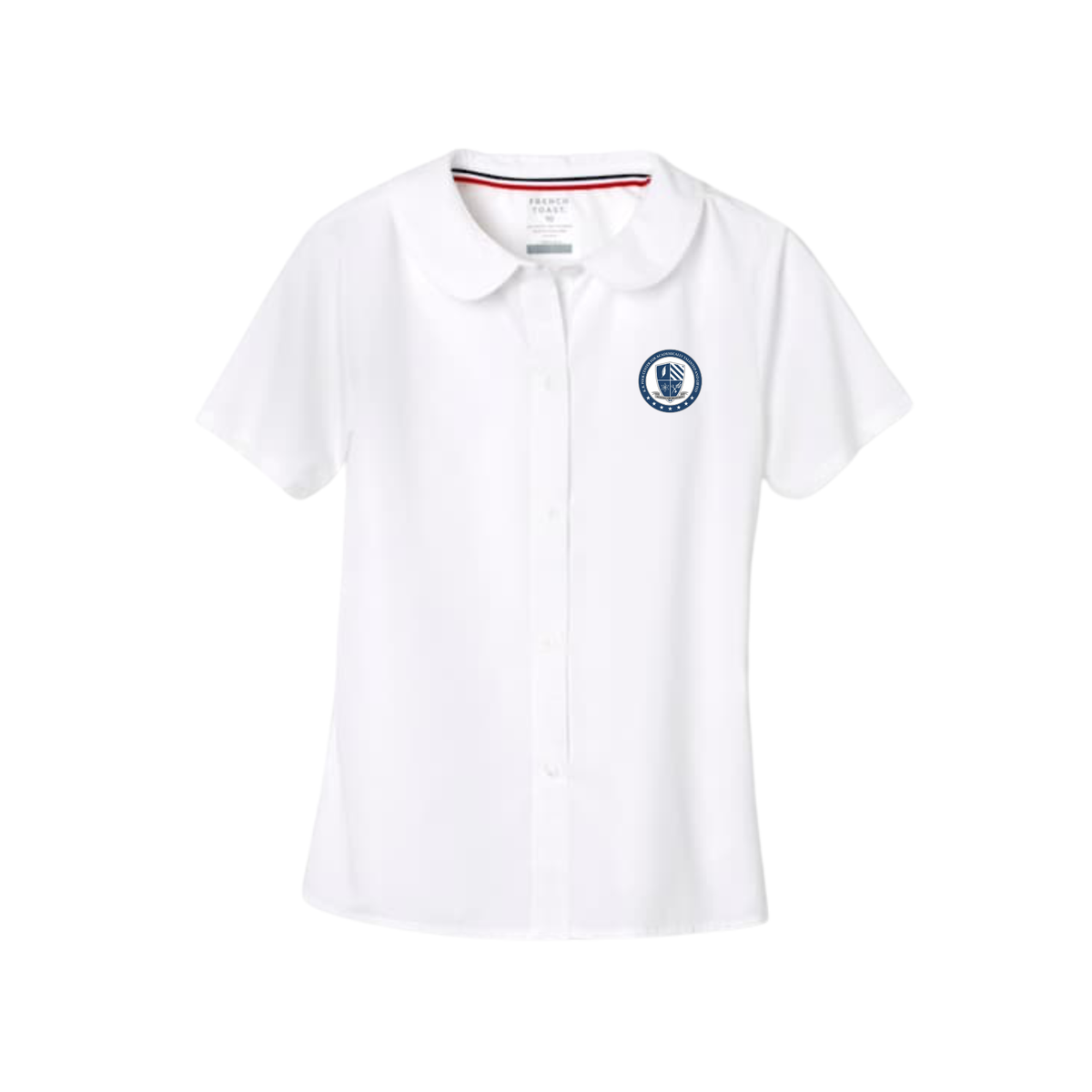 Girls Short Sleeve Peter Pan Collar Blouse (6th-8th Grade)-KBP