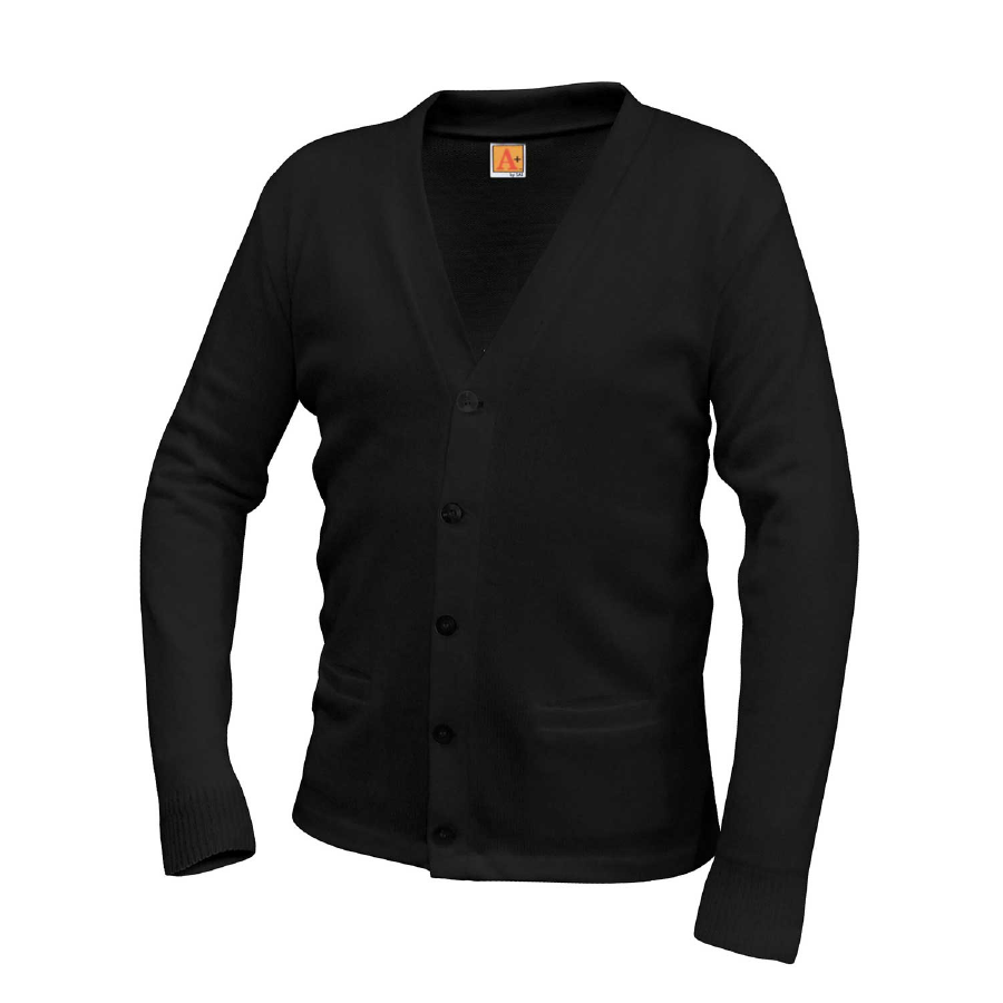 A+ Two-Pocket Jersey V-Neck Cardigan